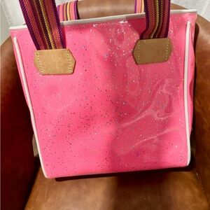 Pink Glitter consuela summer tote